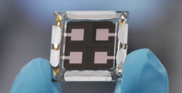 An inverted perovskite solar cell