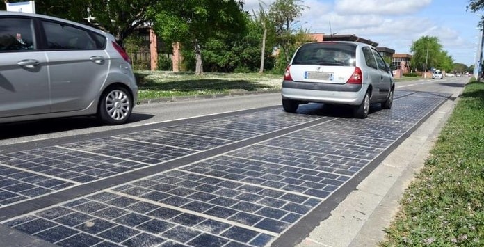 Estrada Painéis Solares Fotovoltaicos