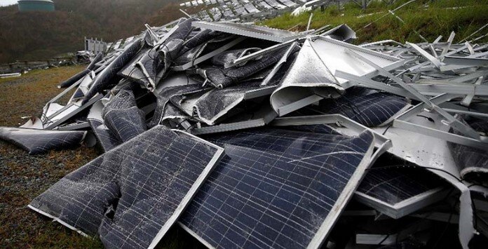 Painéis solares para reciclagem